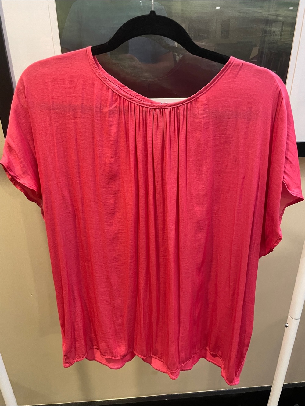 Ann Taylor. XXL. Women’s Relaxed Short Sleeve Top in Coral Pink